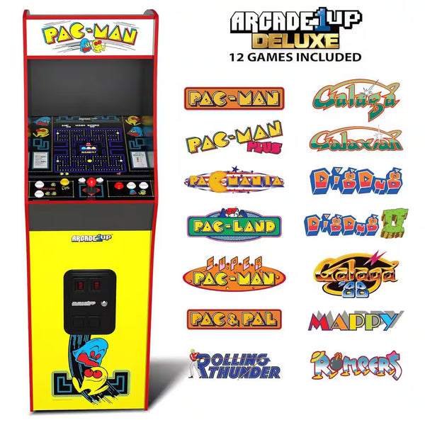 Arcade Machine Built for Home Gaming, 14 Classic Games, 17 Inch Color Monitor, Wi-Fi Leaderboards