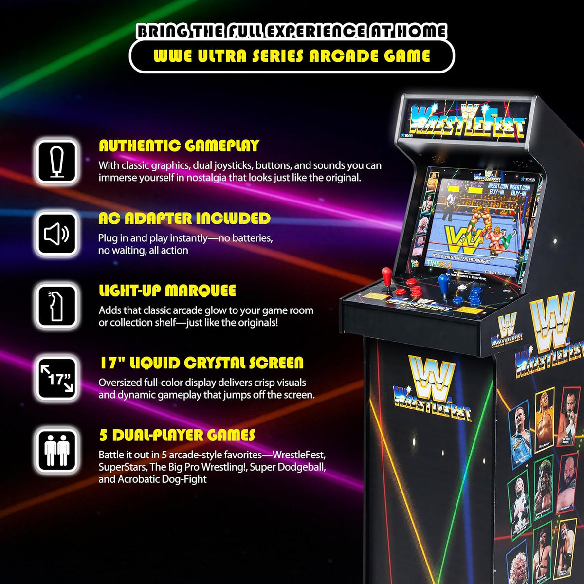 WWE Ultra Series Game Machine with 5 Games