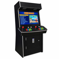 Full Size Commercial Grade Upright Standup Arcade Machine 4 Player 4600 Classic Games 32 Inch Screen Black