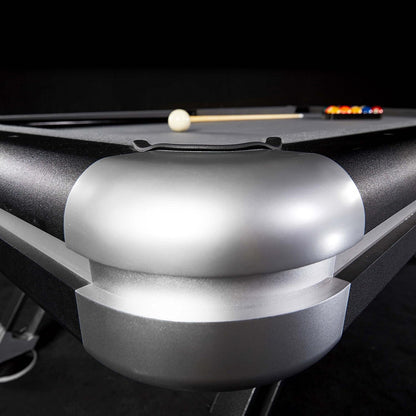 7.5' Titan Pool Table, Drop Pocket Billiard Table, Durable Steel Legs with Pool Ball and Cue Stick Set, Perfect for Family Game Rooms